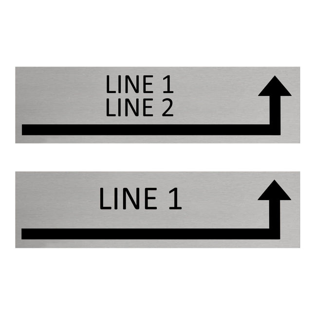 Custom text right corner door sign 165x45mm - 1 pc