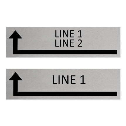 Custom text left corner door sign 165x45mm - 1 pc