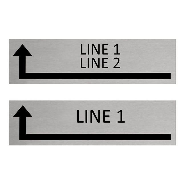 Custom text left corner door sign 165x45mm - 1 pc