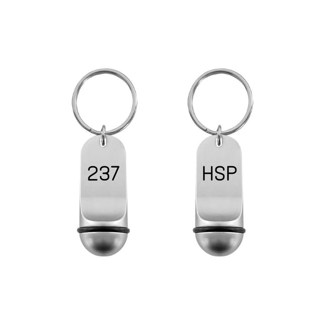 Petito hotel keychain silver engraved - 1 pc