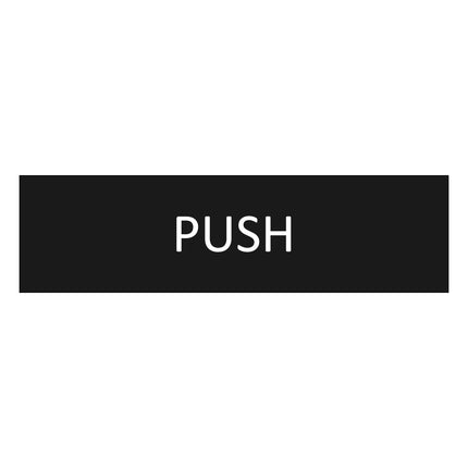 Push black door sign 165x45mm - 1 pc