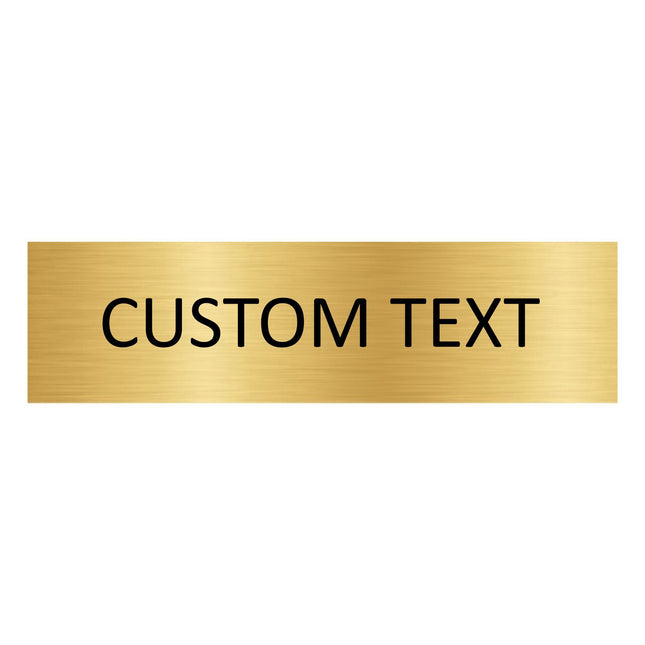 Custom text gold door sign 165x45mm - 1 pc