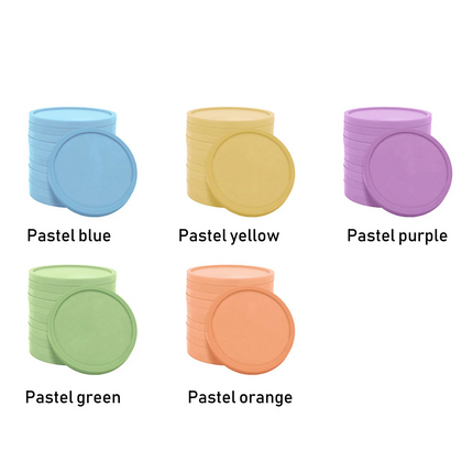 Custom printed recycled plastic tokens Ø29mm - 1000 pcs