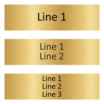 Custom text gold door sign 165x45mm - 1 pc