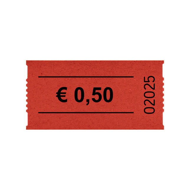 Tickets on roll € 0,50 - 1000 pcs