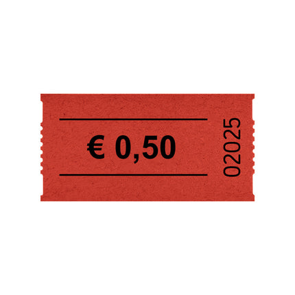 Tickets on roll € 0,50 - 1000 pcs