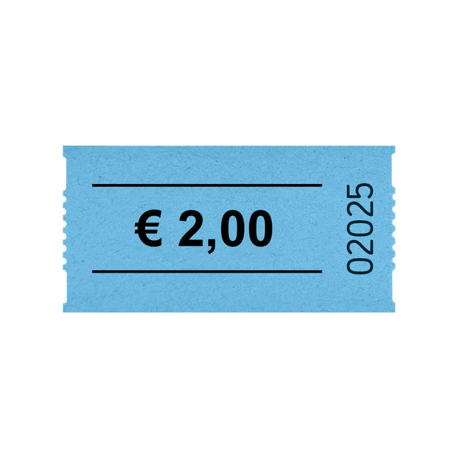 Tickets on roll € 2- 1000 pcs