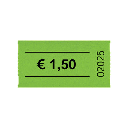 Tickets on roll € 1,50 - 1000 pcs