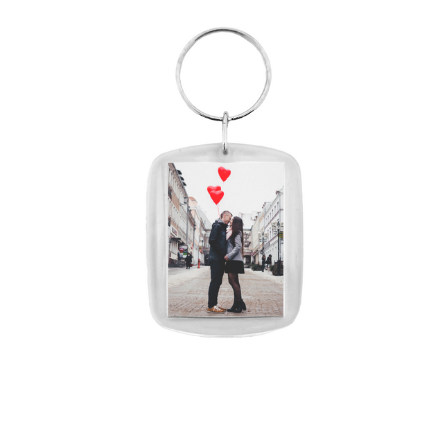 Large rectangle photo keychain