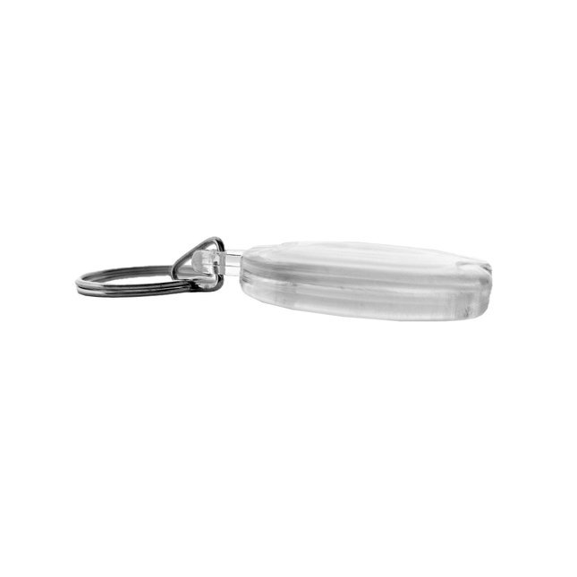 Apple-shaped photo keychain