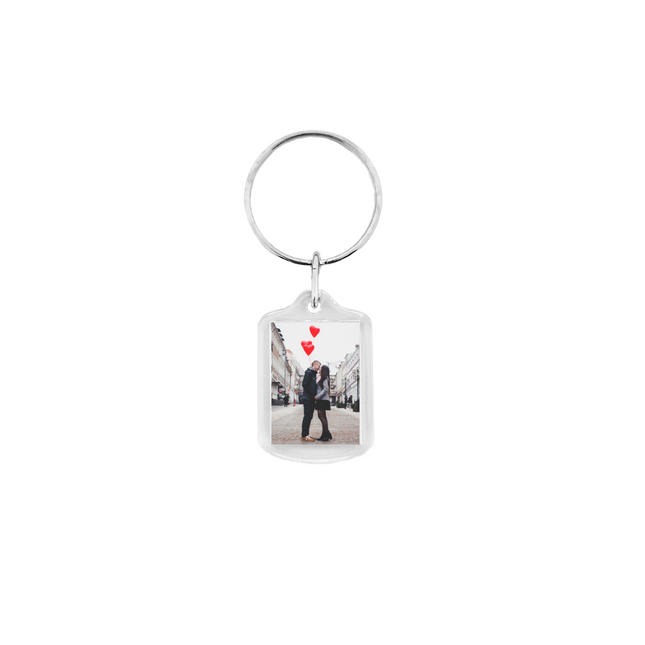 Small rectangle photo keychain