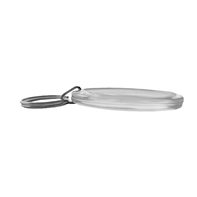 Small oval photo keychain