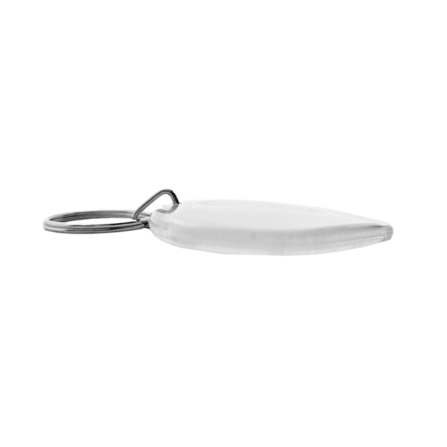 Large heart-shaped photo keychain