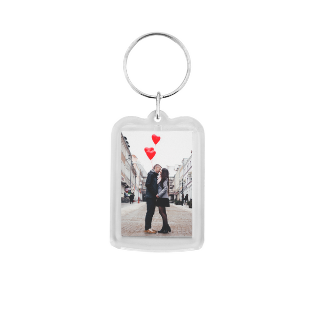 Medium rectangle photo keychain