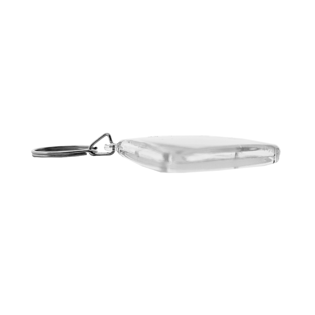 Large diamond-shaped photo keychain