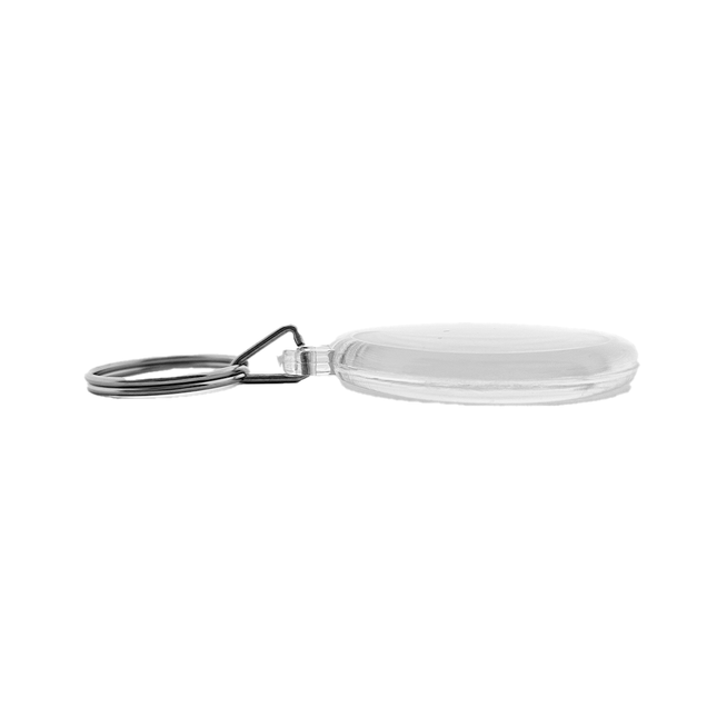 Large round photo keychain