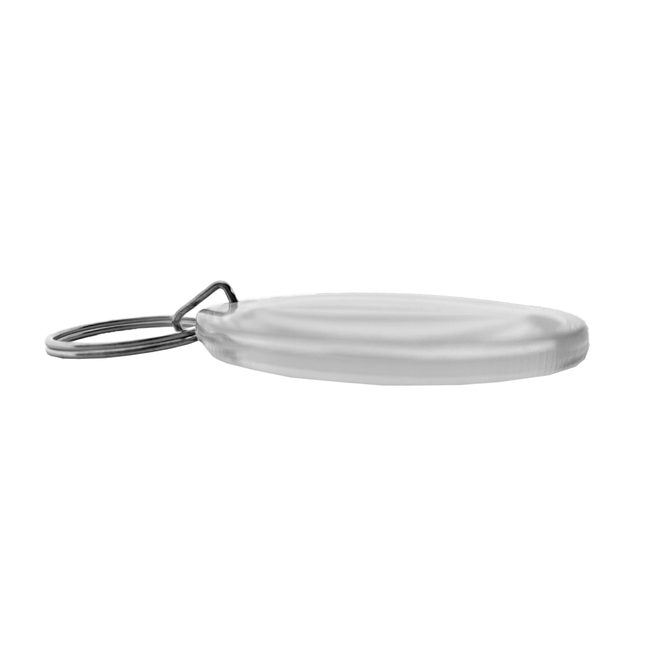 Large oval photo keychain