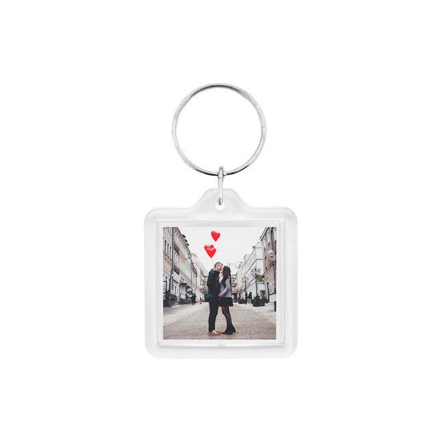 Square photo keychain