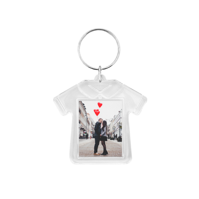 T-shirt-shaped photo keychain
