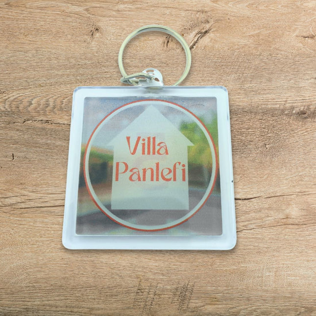 Square photo keychain