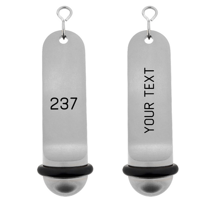 Big Classic silver hotel keychain engraved – 1 pc