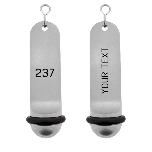 Big Classic silver hotel keychain engraved – 1 pc