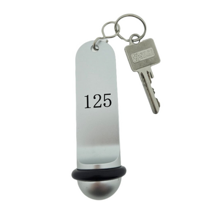 Big Classic silver hotel keychain engraved – 1 pc