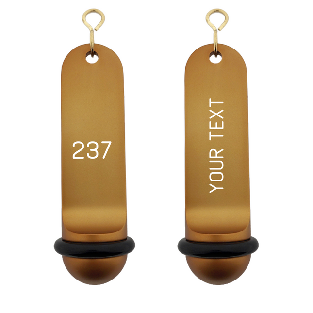 Big Classic bronze hotel keychain engraved – 1 pc