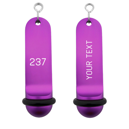 Big Classic purple hotel keychain engraved – 1 pc