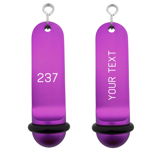 Big Classic purple hotel keychain engraved – 1 pc