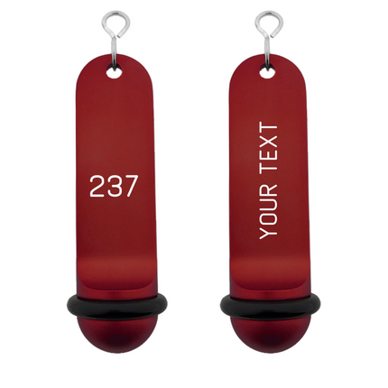 Big Classic red hotel keychain engraved – 1 pc