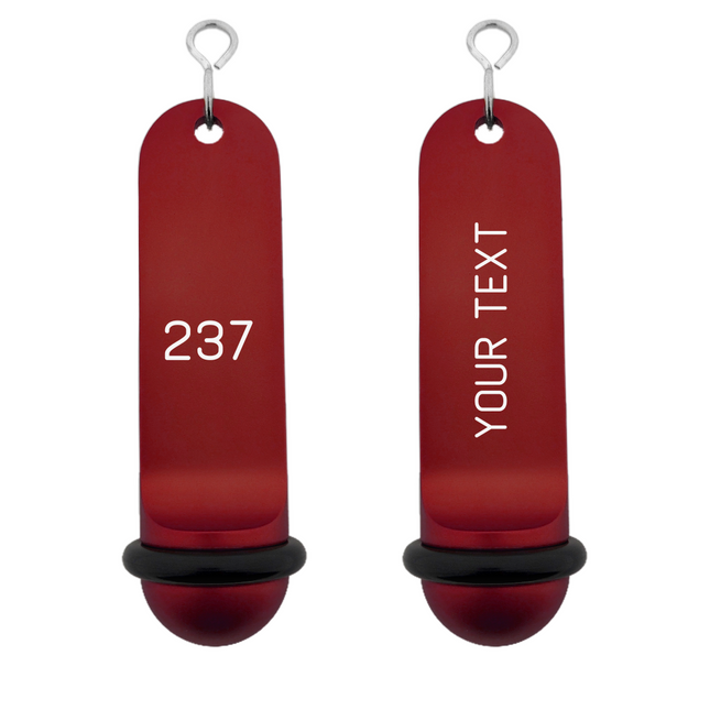 Big Classic red hotel keychain engraved – 1 pc