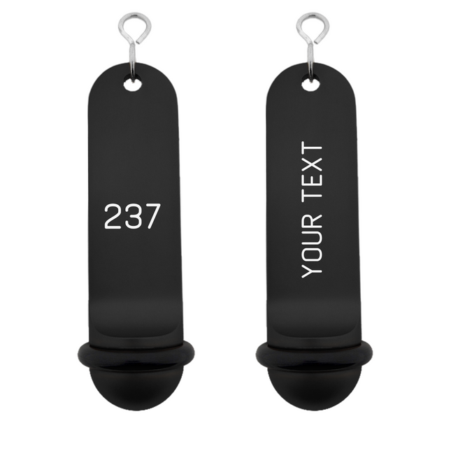 Big Classic black hotel keychain engraved – 1 pc