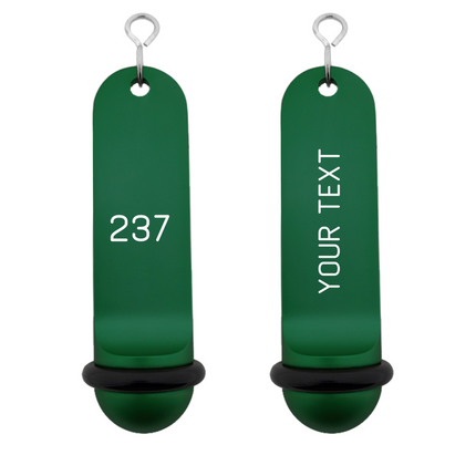 Big Classic green hotel keychain engraved – 1 pc