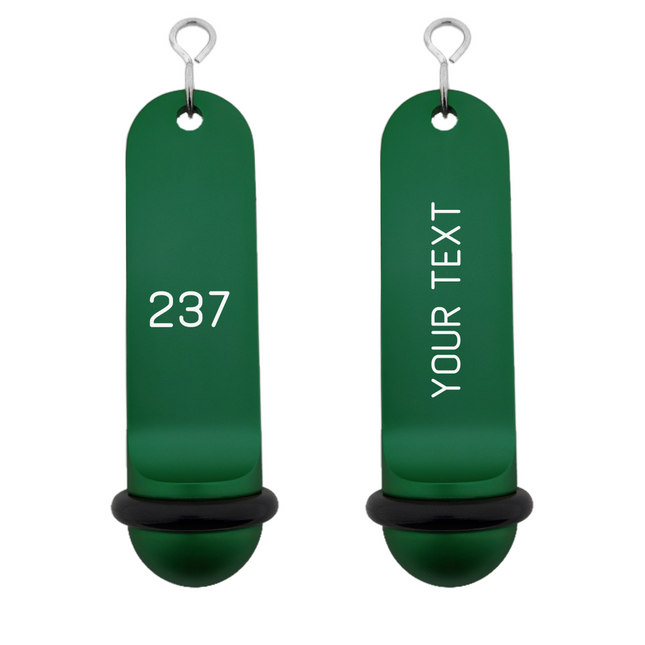 Big Classic green hotel keychain engraved – 1 pc
