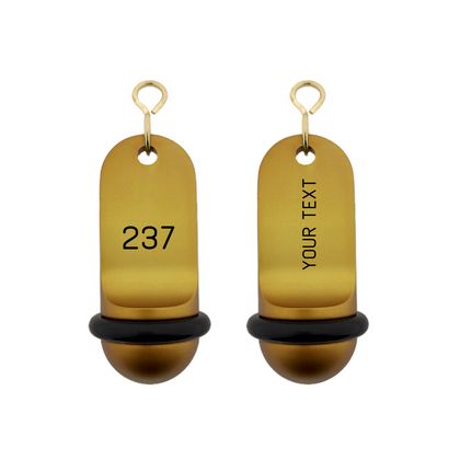 Midi Classic gold hotel keychain engraved – 1 pc