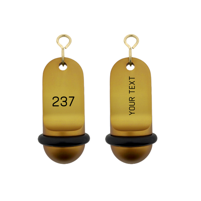 Midi Classic gold hotel keychain engraved – 1 pc
