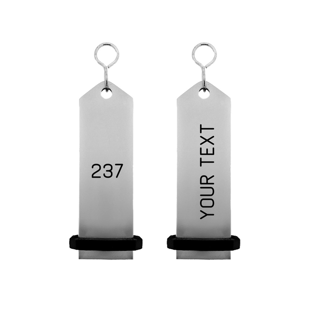 Bumerang silver hotel keychain engraved – 1 pc