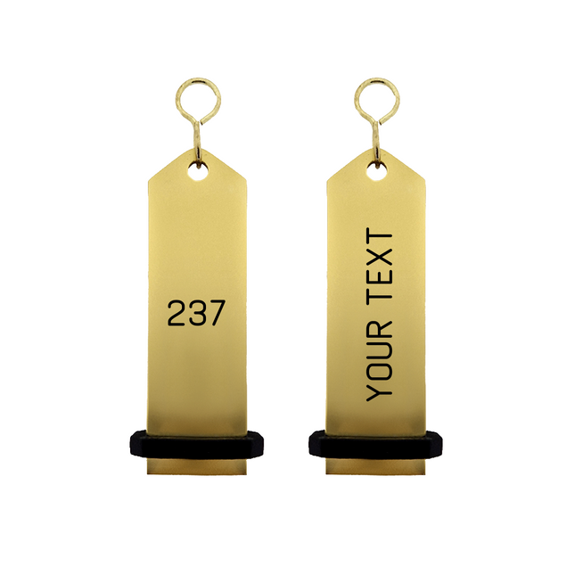 Bumerang gold hotel keychain engraved – 1 pc