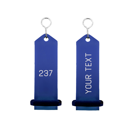 Bumerang blue hotel keychain engraved – 1 pc
