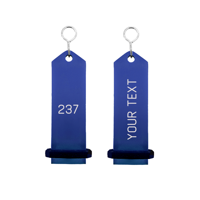 Bumerang blue hotel keychain engraved – 1 pc