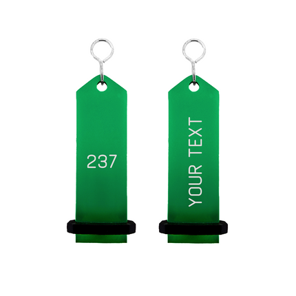 Bumerang green hotel keychain engraved – 1 pc