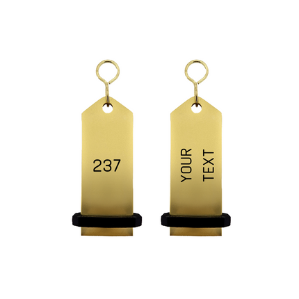 Midi Bumerang gold hotel keychain engraved – 1 pc