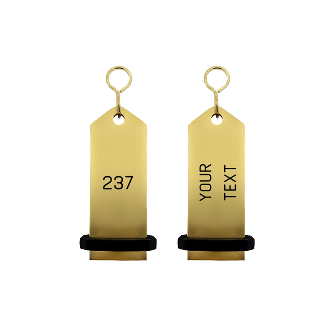 Midi Bumerang gold hotel keychain engraved – 1 pc