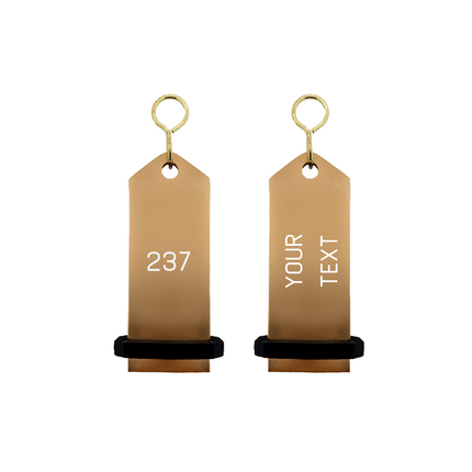 Midi Bumerang bronze hotel keychain engraved – 1 pc