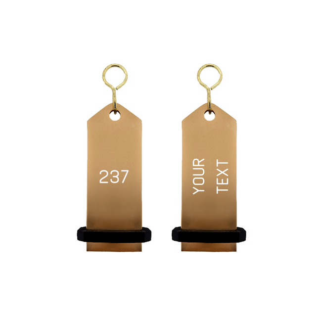 Midi Bumerang bronze hotel keychain engraved – 1 pc