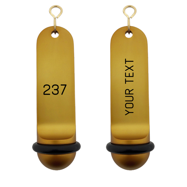 Big Classic gold hotel keychain engraved – 1 pc