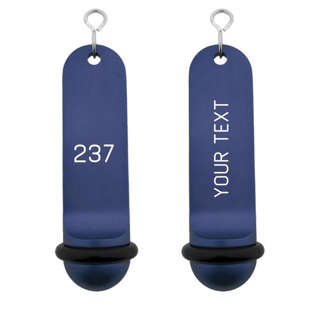 Big Classic blue hotel keychain engraved – 1 pc