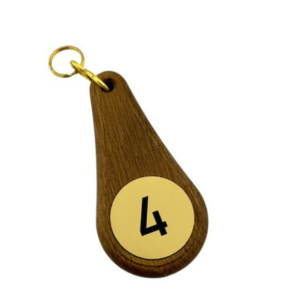Oaky Drop dark brown hotel keychain – 1 pc