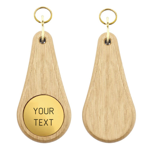 Oaky Drop light brown hotel keychain – 1 pc